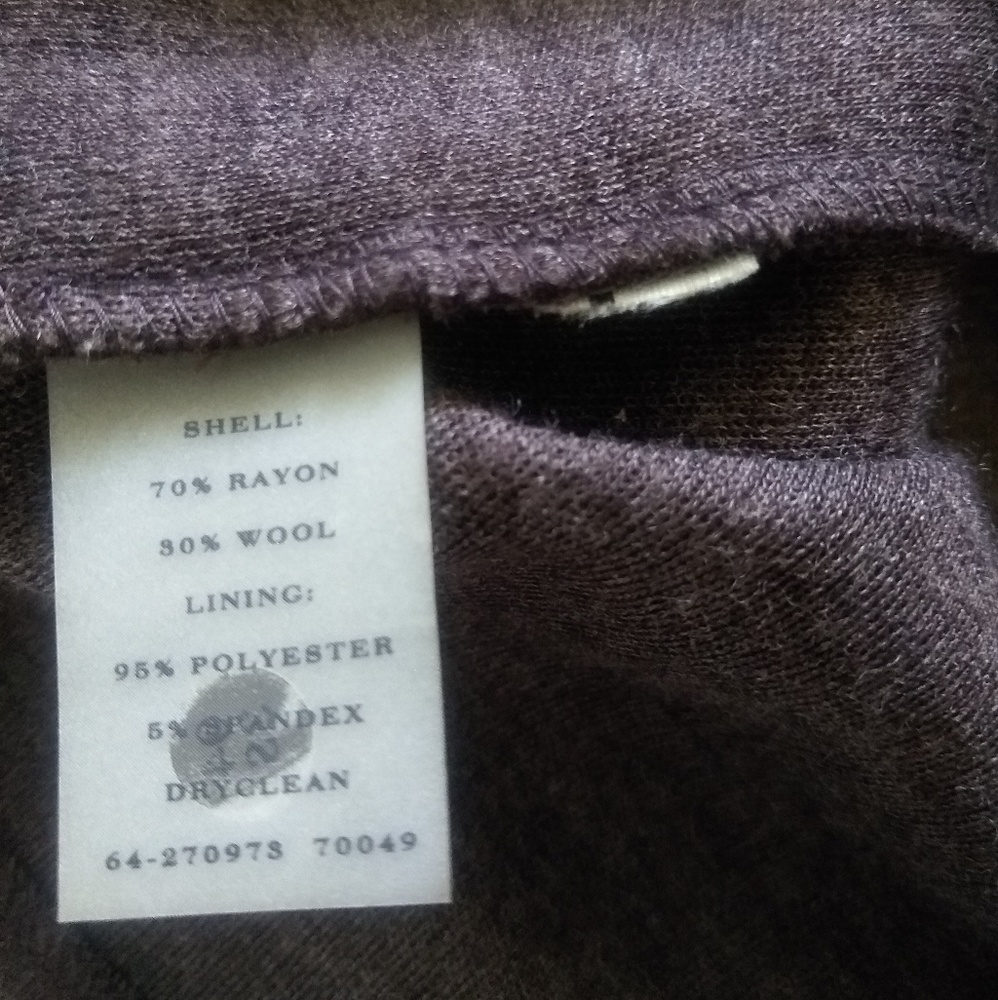 Ann Taylor wool asymmetric knit faux wrap - Picture 4 of 7